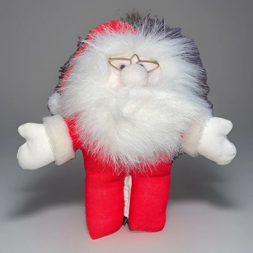 VTG Set of 3 Santa Claus 9 in x 7 1/2‎ in 1995 plush toy Joelson Industries